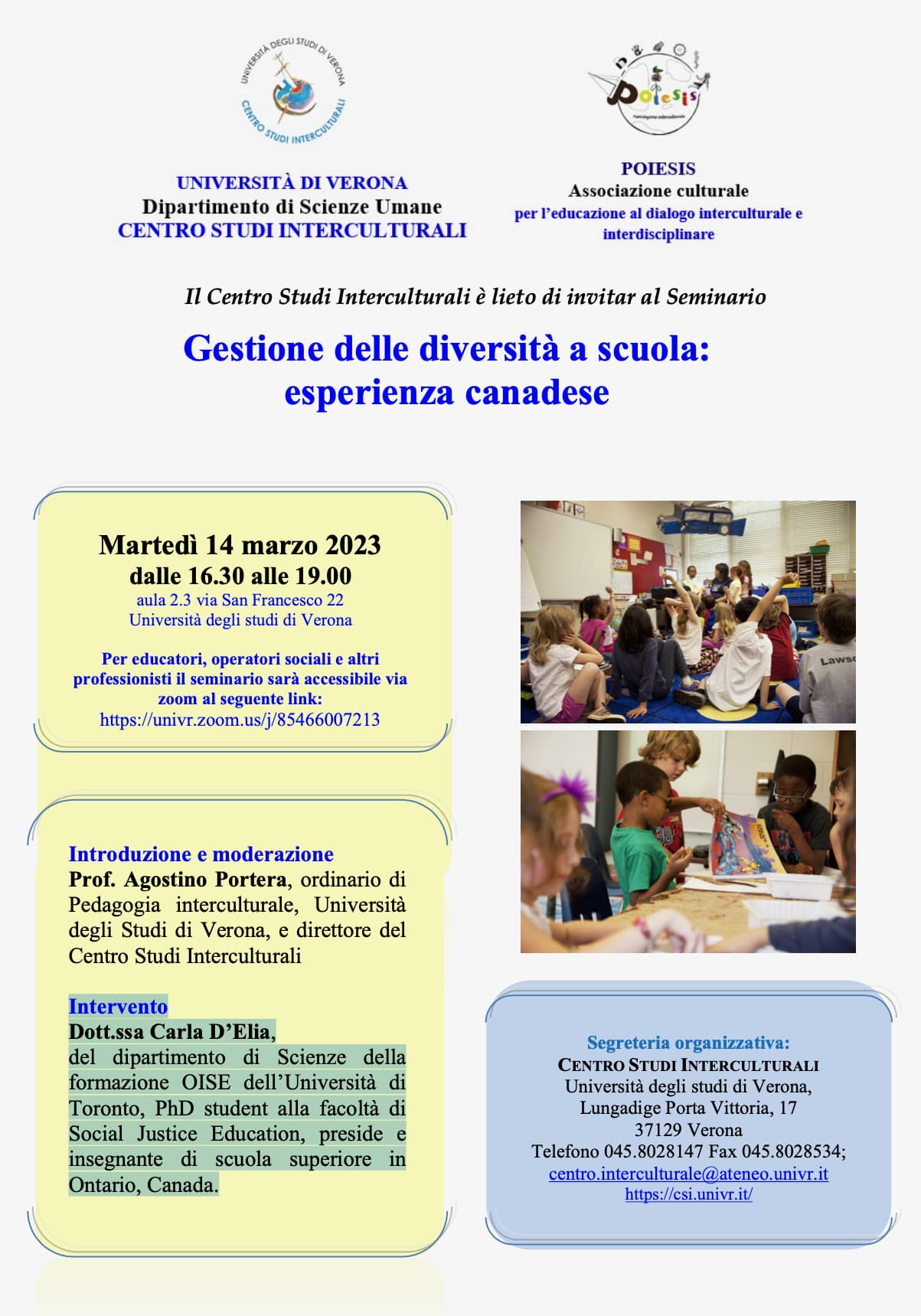 Gestione della Diversità a Scuola - Esperienza Canadese - Centro Studi Interculturali - UniVerona-min
