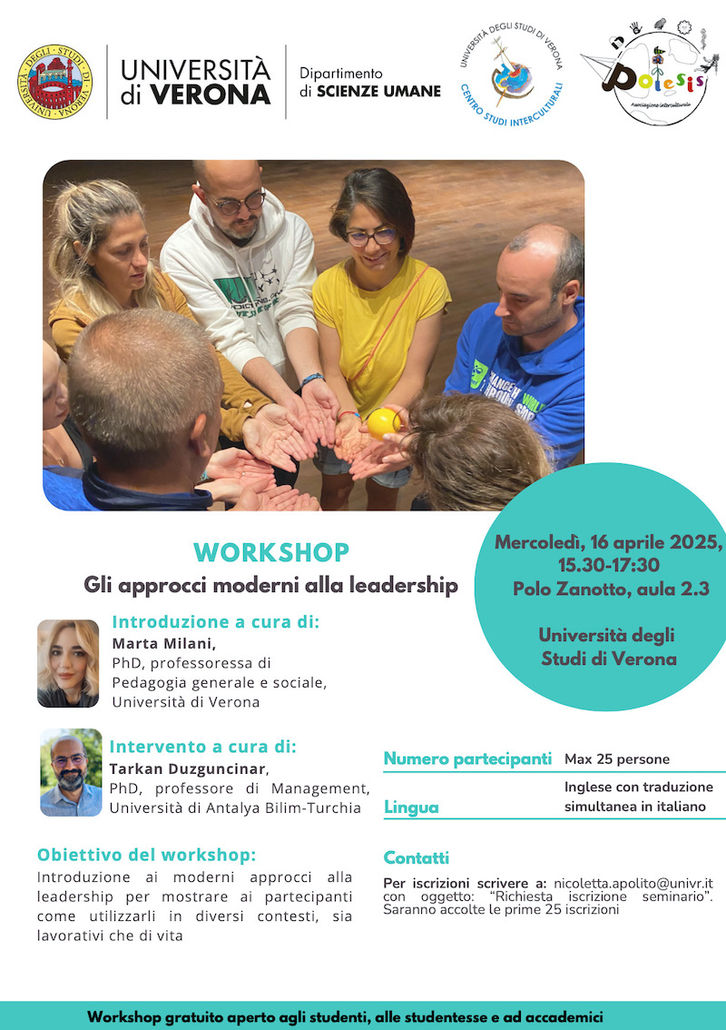 Approcci moderni alla leadership - workshop - Centro Studi Interculturali - UniVerona
