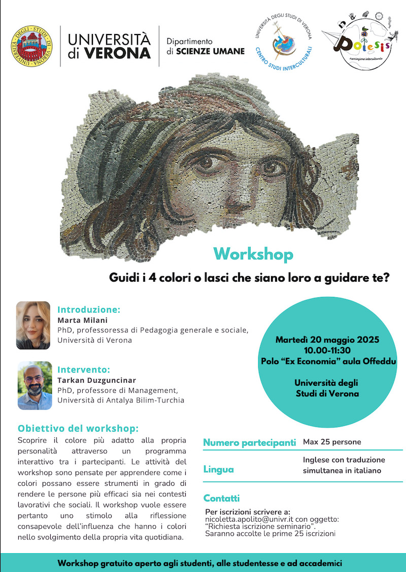 Workshop Colori e Personalità - Centro Studi Interculturali - Università di Verona