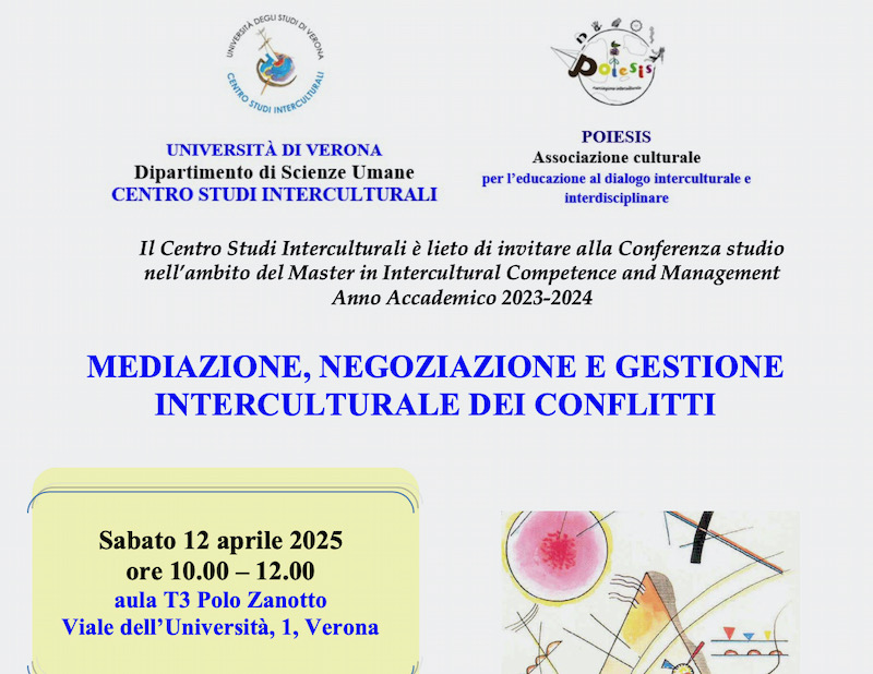 Mediazione dei conflitti. Conferenza all'Università di Verona
