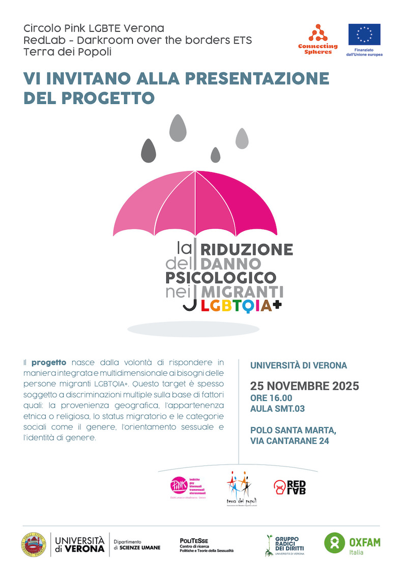 Riduzione Danno Psicologico - Migranti LGBTQIA+ Evento